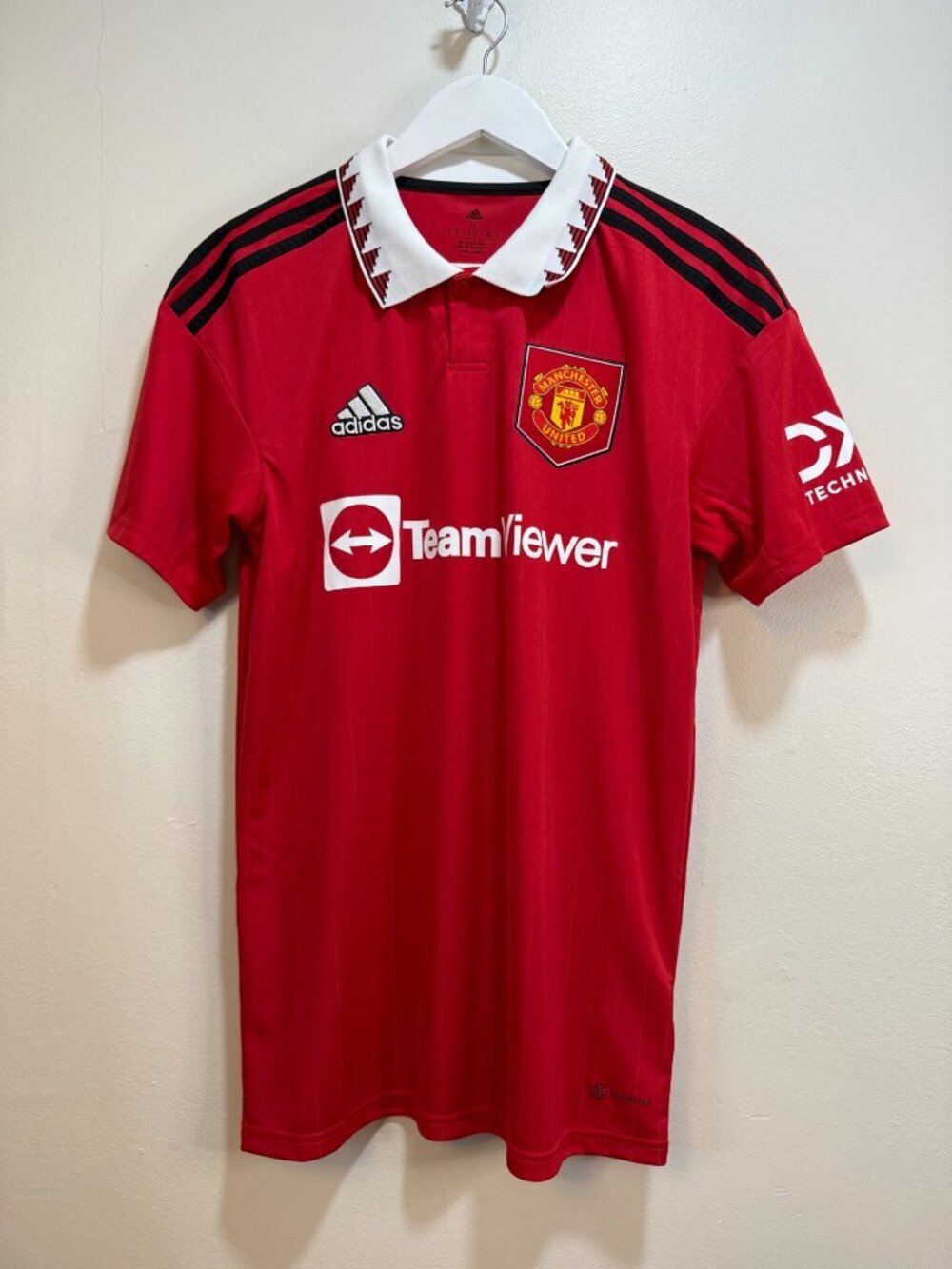 Manchester United Adidas 2022/23 Home Jersey Geometric Martinez 6 Football Socce
